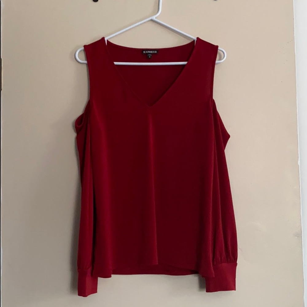 Express red blouse